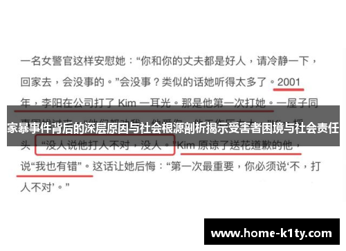 家暴事件背后的深层原因与社会根源剖析揭示受害者困境与社会责任